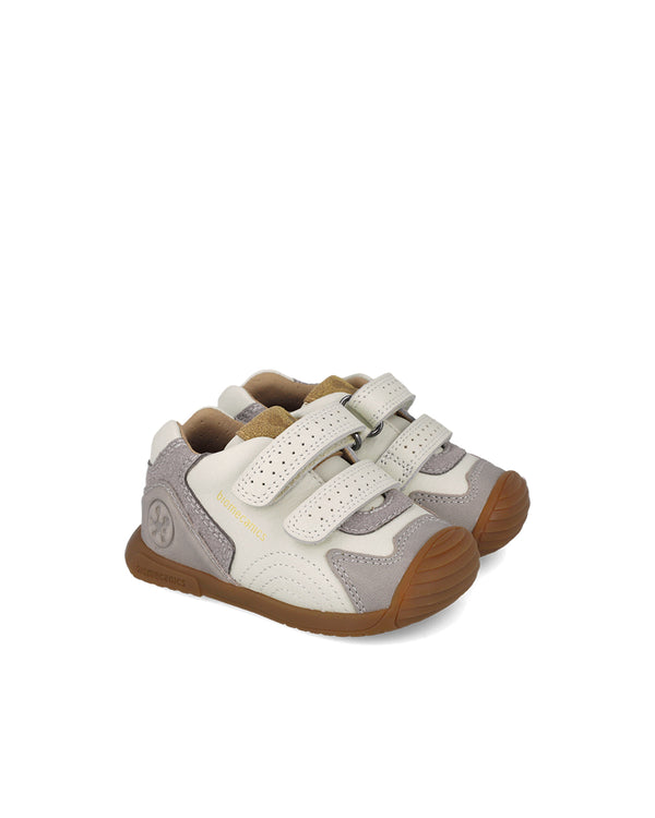 Pantofi Biomecanics 261126-B695 Alb Ivoire/Gri